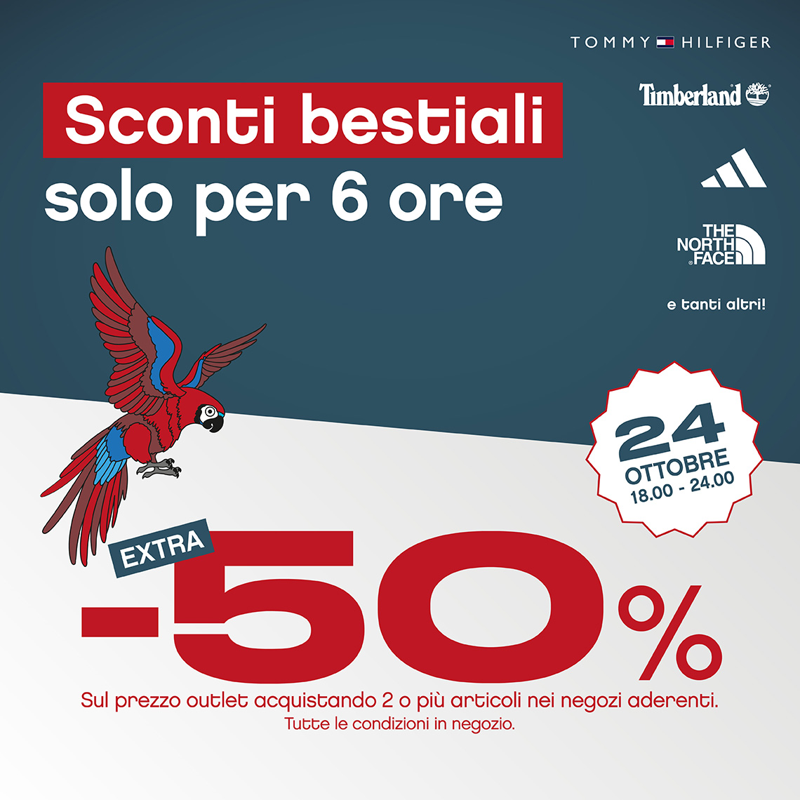 Jungle night extra -50% 24 ottobre dalle 18 alle 24