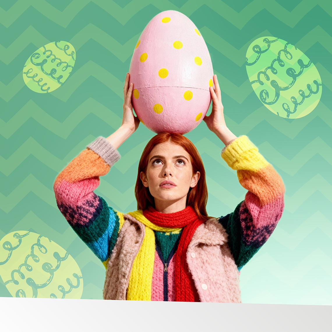 Woman with en Easter Egg 