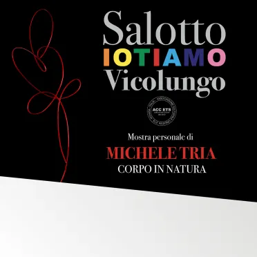 Visual per la mostra Corpo in Natura di Michele Tria, parte del progetto “Salotto IOTIAMO Vicolungo”